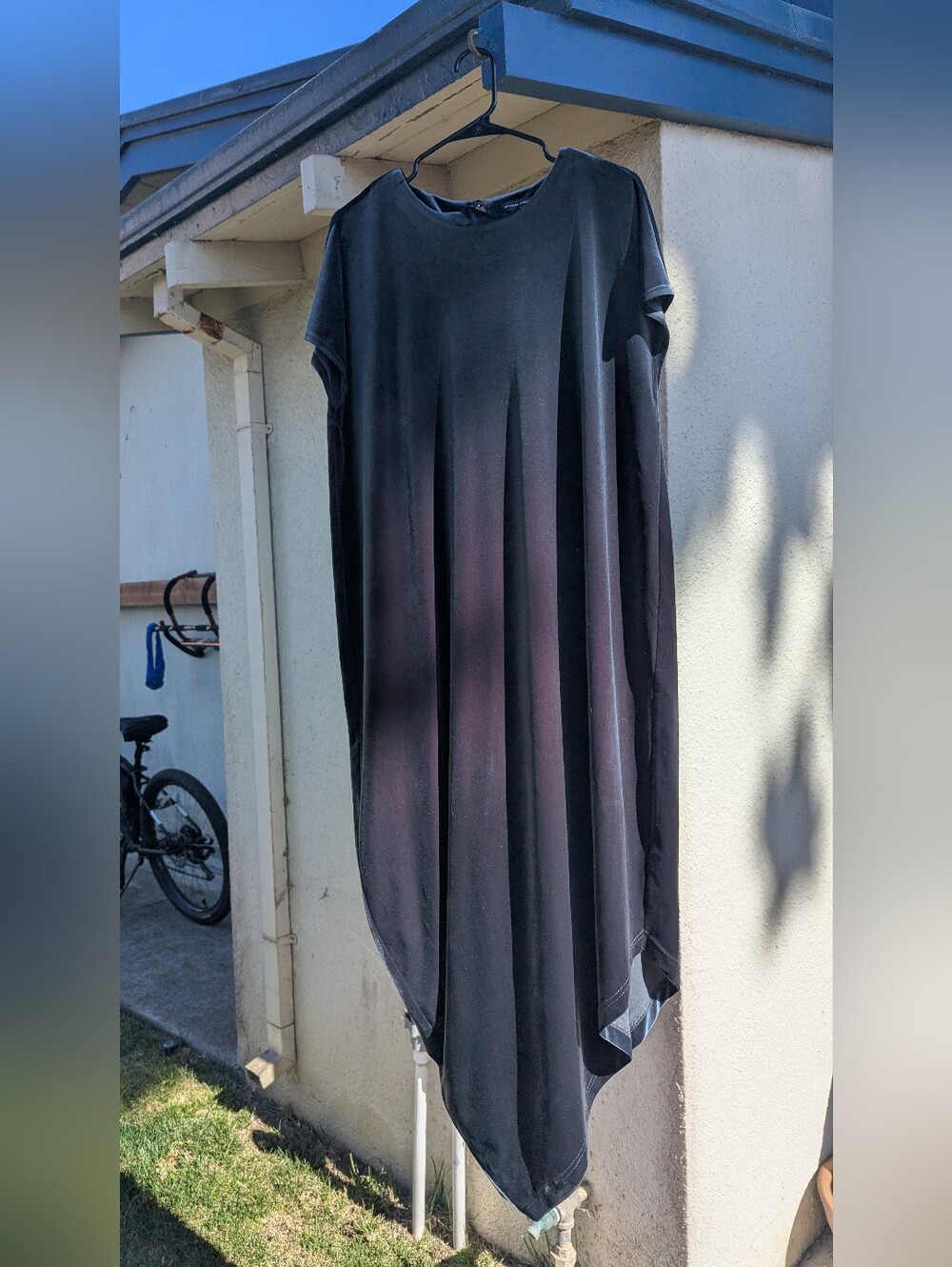 Universal Standard Black Asymmetrical Velvet Dress